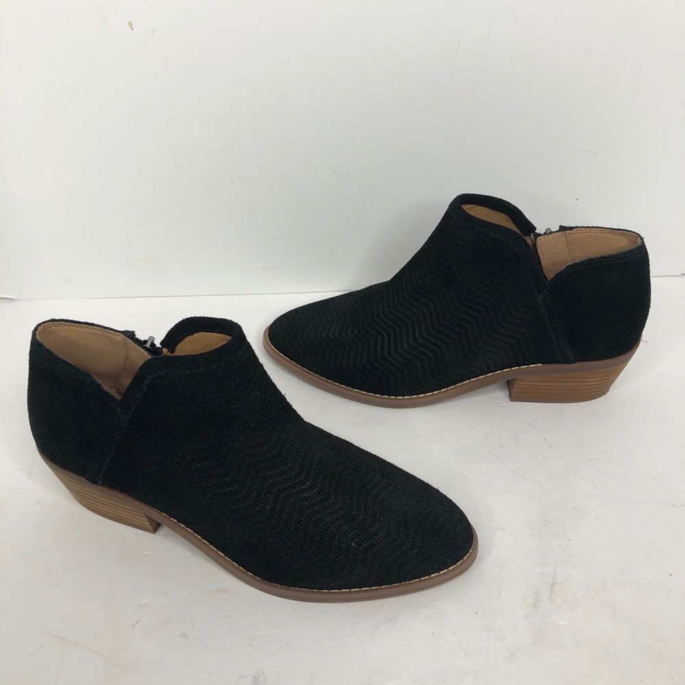 Lucky Brand Farel black suede Booties boots 8.5